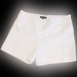 The Limited White Bermuda Shorts Tailored Cotton Blend